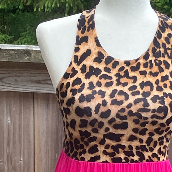 Gorgeous Leopard/Hot Pink Maxi Dress - Picture 3 of 8